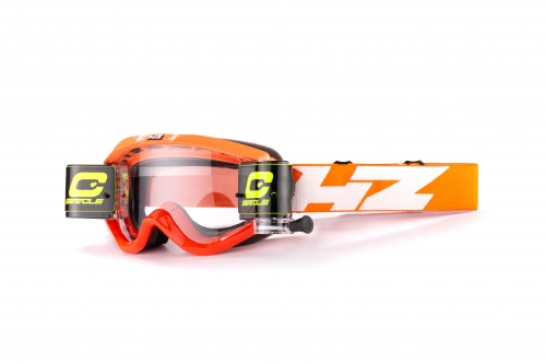 HZ MUD total orange. maschera/occhiale motocross roll-off 36 mm