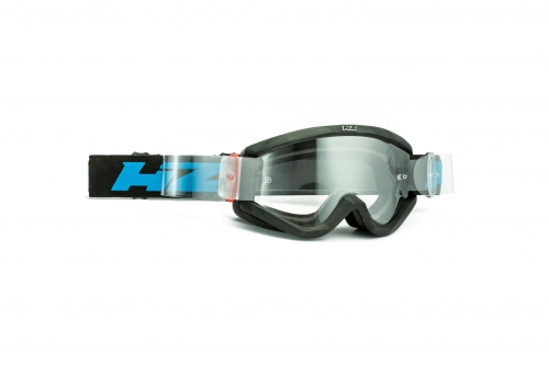 HZ Maschera/occhiale Motocross black mat/blue MX-DH-MTB