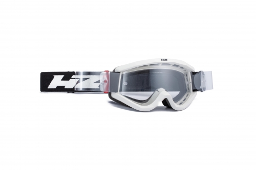 HZ maschera/occhiale motocross WHITE MAT/BLACK MX-DH-MTB