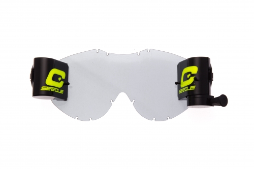 kit roll-off trasparente (mud device) compatibile per occhiale/maschera Uvex Mx