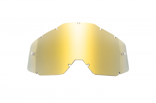 Gold mirror replacement lense for goggle  compatible for 100% Racecraft/Accuri/Strata PLUS (+) goggle