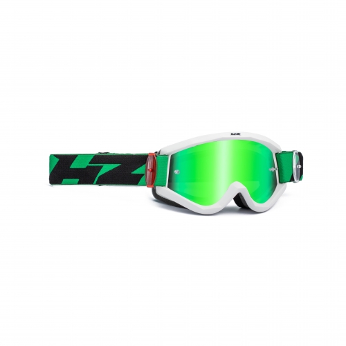 HZ maschera/occhiale motocross W/GREEN MX-DH-MTB
