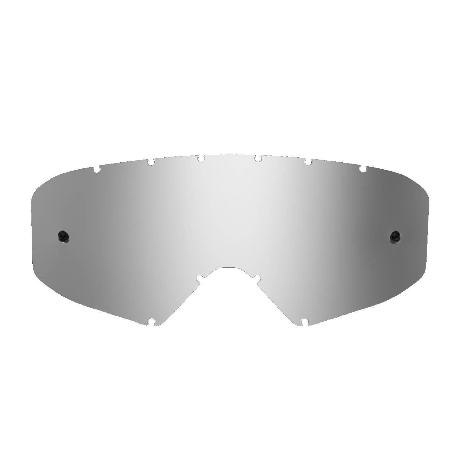 silver-toned mirrored replacement lens compatible for Ethen Zerocinque Primis / R / Ares / Ares Pluma cross goggles / goggles