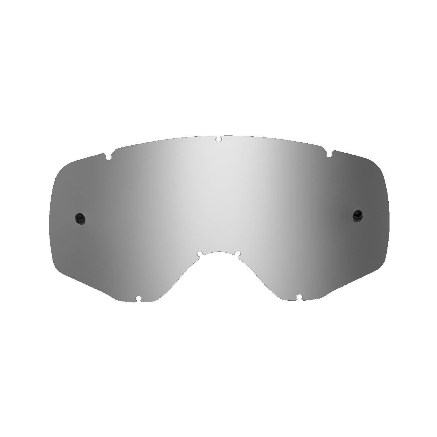 Lente di ricambio argento specchiato compatibile per occhiale/maschera cross Ethen Zerosei GP/ Basic / Evolution/ Mud Mask