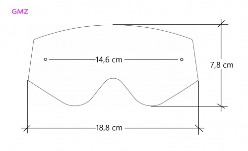 HZ GMZ SE-411135-HZ lenti di ricambio per maschere motocross  di colore arancione specchiato